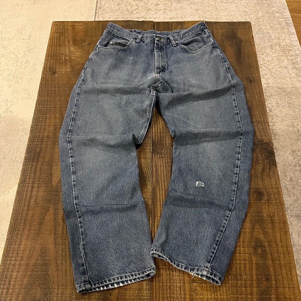 Vintage Wrangler Baggy Men's Jeans 90s Fit. Size 34" waist by 34". Nice fade